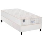 Cama Box Solteiro: Colchão Molas Ensacadas Plumatex MasterPocket Miami + Base CRC Courano White(88x188)