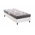 Cama Box Solteiro: Colchão Ortopédico Herval D28 / AG65 Ortopedic Black + Base CRC Courano White (88x188)