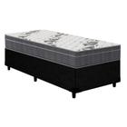 Cama Box Solteiro: Colchão Ortopédico Ortobom D33/EP Anatômico Airtech 100 + Base CRC Courano Black(88x188)