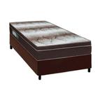 Cama Box Solteiro: Colchão Ortopédico Ortobom Light + Base CRC Courano Brown(88x188)