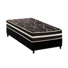 Cama Box Solteiro: Colchão Ortopédico Paropas D28 / Master AG80 Black Double Face 25 + Base CRC Suede Black (88x188)