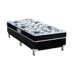 Cama Box Solteiro: Colchão Ortopédico Probel D28/EP Anatômico Advanced Tech1000 + Base CRC Suede Black(88x188)