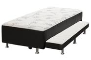 Cama Box Solteiro Conjugada com Espuma Dupla e Auxiliar Suede