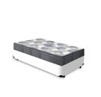 Cama Box Solteiro King + Colchão Molas Ensacadas Iso SuperPocket Ortobom 96cm - Suporta até 150Kg