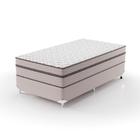 Cama Box Solteiro King com Colchão Sonhare Mola Ensacada Bege