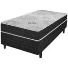 Cama Box Solteiro King Preto + Colchão San Francisco Ortopédico Espuma D33 96x203x54cm