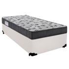 Cama Box Solteiro Sintético + Colchão De Espuma D33 - SerenePrime - 88cm Branco