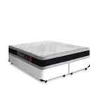 Cama Box Super King + Colchão De Espuma D45 Castor Black White Double Face 193x203x62cm