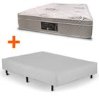 Cama Box Universal Casal + Dabe Premium Euro CASAL ANTIGO - Molas Ensacadas - 128x188