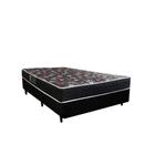 Cama Box Viúva Colchão Espuma D28 Oriental Preto Ducci + Box Sintético Preto (54x128x188)