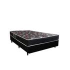 Cama Box Viúva Colchão Espuma D33 Oriental Preto Ducci + Box Sintético Preto (57x128x188)