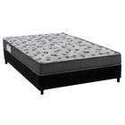 Cama Box Viúva: Colchão Ortopédico Ortobom D33/EP Anatômico Fort Tech ISO 100 + Base CRC Suede Black(128x188)