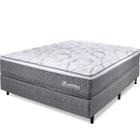 Cama Box Viuva Colchão Smart Spring Mola Ensacada e Pillow Top de Espuma Viscoelástico 128x188x61cm BF Colchões