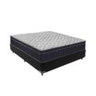 Cama Box Viúvo Preto e Colchão Airtech 150 D45 Ortobom