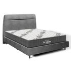 Cama + Cabeceira Genebra Bouclé com Colchão de Espuma D33 Ortobom Airtech 100 Casal 138cm