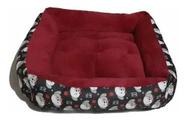 Cama Cachorro E Gato Caminha Pet G 70x70 Com Zíper Grande Vermelha