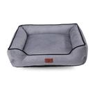 Cama Caminha Para Cachorro Pet 60x60 Lavavel Cinza M Suede