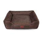 Cama Caminha Para Cachorro Pet 60x60 Lavavel Marrom M Suede - Casa Com Amor