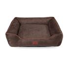 Cama Caminha Para Cachorro Pet 60x60 Lavavel Marrom M Suede