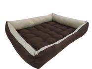 Cama Caminha Para Cães Grandes Cor Marrom Com Bege 1,00X0,80