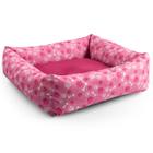 Cama Quadrada Para Cachorro Ou Gato Luppet Rosa Xadrez GG