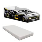 Cama Carro Batman Infantil Preto Com Colchão Infantil Gabrielli Móveis