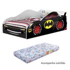 Cama Carro Infantil Black Homem Morcego 100% MDF Com Colchão - JLB MOVEIS