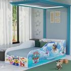 Cama Carro Infantil Menino Montessori Patrulha Canina Cor Azul