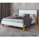 Cama Casal Ambiente Freetown 160 Branco Amêndoa Clean - Lopas