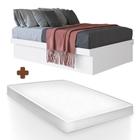 Cama Casal Articulável Com Baú E Colchão Branco Tizis Shop Jm