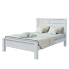 Cama Casal Athenas 140 Branco Brilho - Lopas - MÓVEIS LOPAS