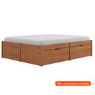 Cama Casal Beauty Madeira Maciça Amêndoa - Link's Móveis