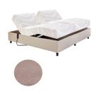 Cama Casal Centauro Linho Natural 140x200x64 cm Pilati