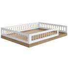 Cama Casal de Chão Montessoriana Aveiro e Branco - Completa Móveis