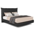 Cama Casal Flutuante Com Cabeceira 140cm Lyra S05 Linho Preto - Mpozenato