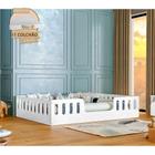 Cama Casal Infantil Montessoriana Helo com Colchão - Branco