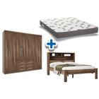 Cama Casal Invicta + Colchão Ortobom D33 + Guarda Roupa Master 8.6 Demolição