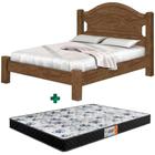 Cama Casal Isis Basoto Castanho Fosco Com Colchão Gazin Casal D33 138 x 188