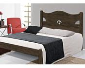 Cama Casal Julia 100% Mdf e Estrado 100% Madeira Carmolar NOGAL