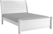 Cama Casal Queen 1,60 estrutura em MDF resistente - Siena-Branco - Bianchi Móveis