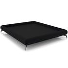 Cama Casal Queen Base Box Pés de Ferro Estilo Industrial 176cm Otto P05 Veludo Preto- Lyam Decor