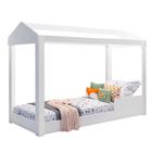 Cama Casinha Montessoriana Crystal 100% Mdf Solteiro Branco