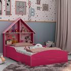 Cama Casinha Montessoriana Solteiro Pink Ploc Gelius