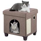 Cama Cat House BRIAN & DANY Cat Cave Cat para gatos de interior marrom