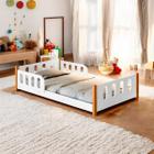 Cama Cercadinho Infantil Colchão Clarise Branco - CasaH