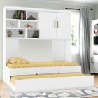 Cama com Auxiliar e Modulo Suspenso Petermann Branco