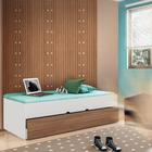 Cama Com Auxiliar Solteiro Branco Amadeirado Caio Shop JM - PHOENIX BABY