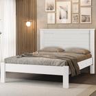 Cama Com Cabeceira 100% MDF Casal Branco Roma Fênix