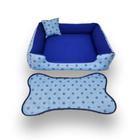 cama de cachorro 70x70cm cama G pets até 15kg+ tapetinho de comedouros