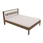 Cama de Casal CM8007 Nogal/Branco - Tecno Mobili